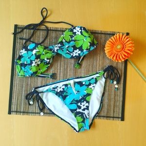 AEROPOSTALE Flower Bikini bandeau style